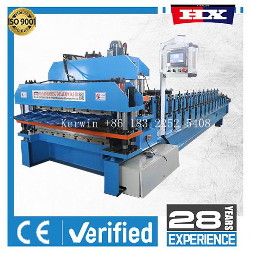 Double layer roofing sheet roll forming machine